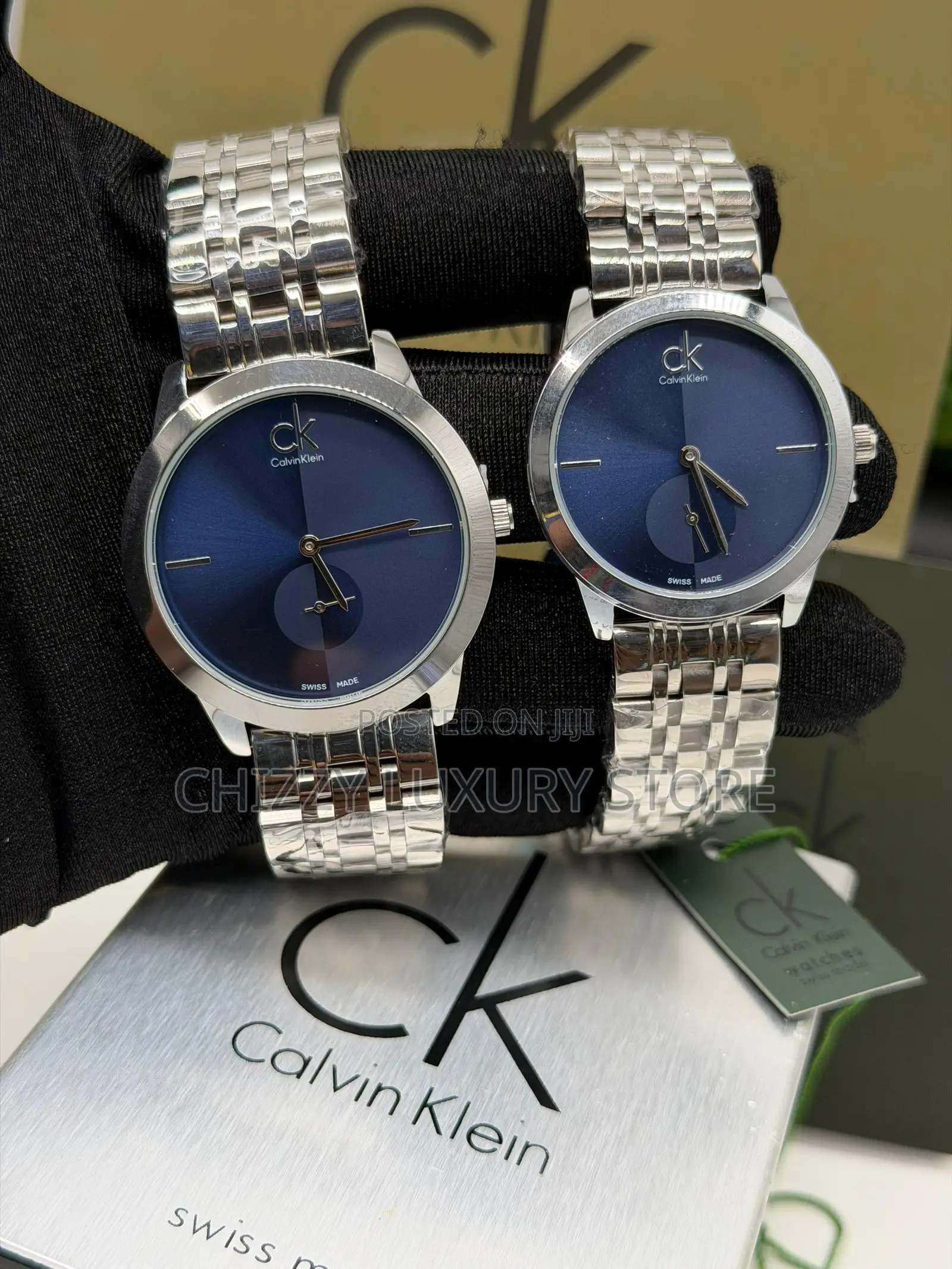 Calvin Klein Quality Luxury Couples Chain Strap Wristwatch