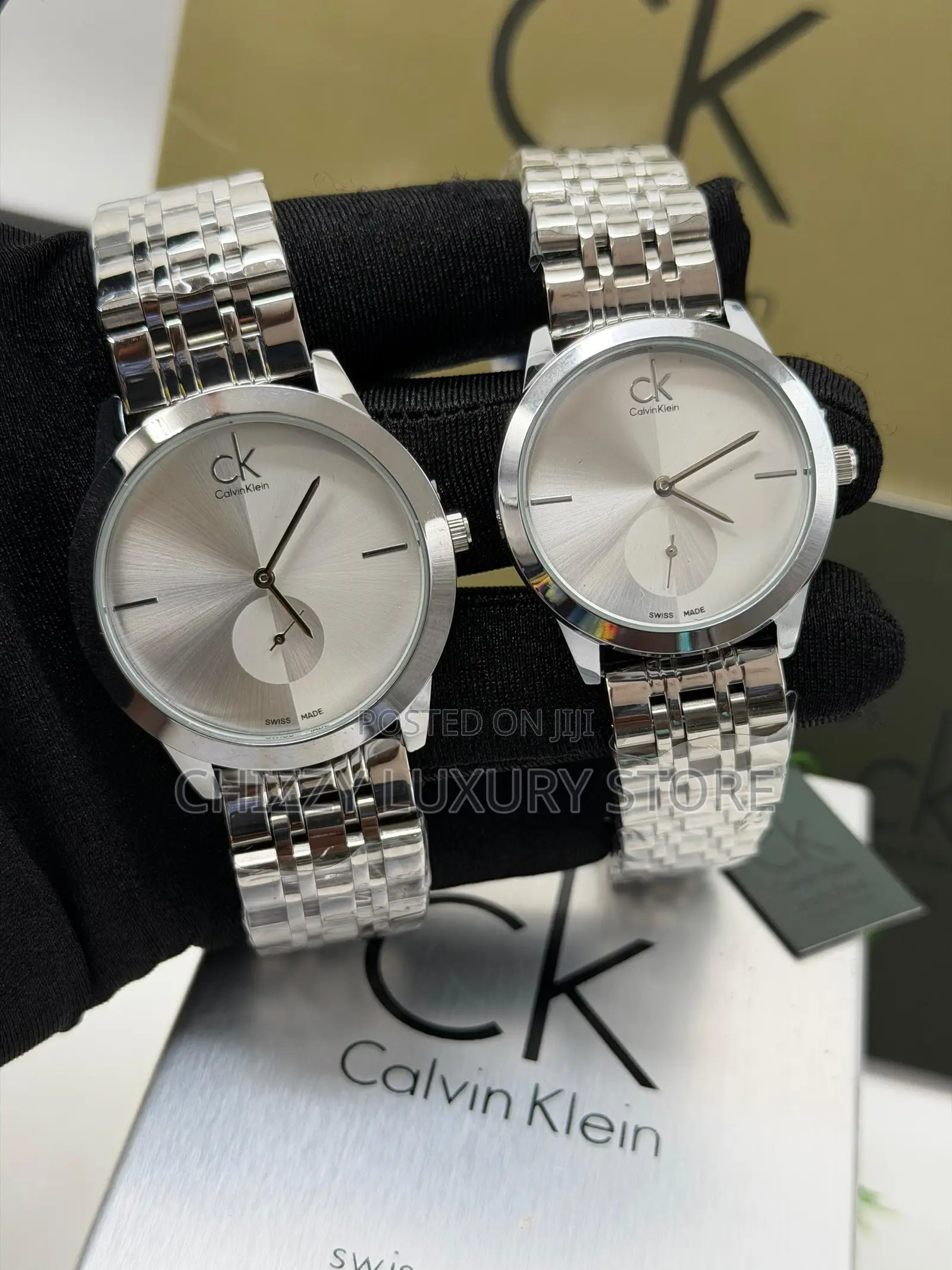 Calvin Klein Quality Luxury Couples Chain Strap Wristwatch