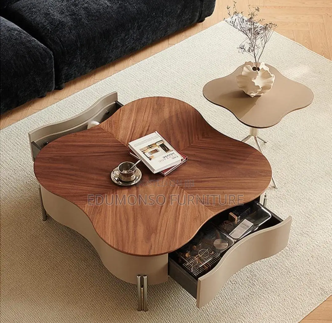 Luxury Wooden Living Room Coffee Center Table Single Side Stool