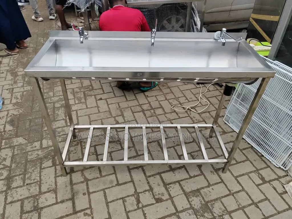 Industrial-Style Stainless Steel Hand Wash Sink