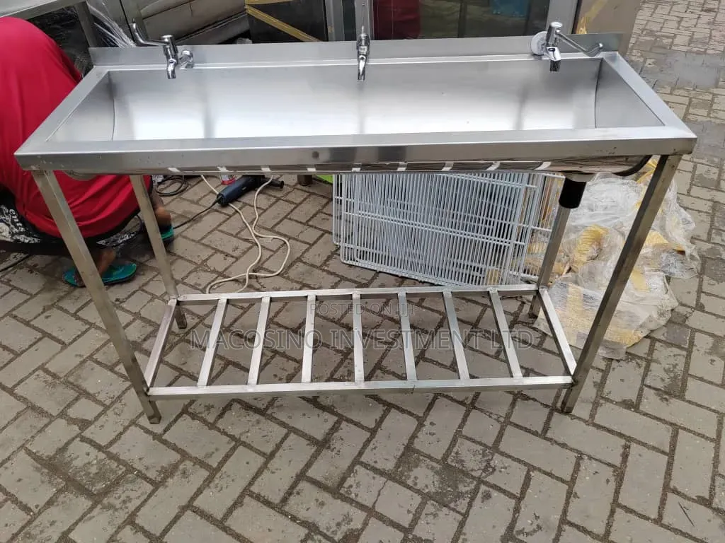 Industrial-Style Stainless Steel Hand Wash Sink