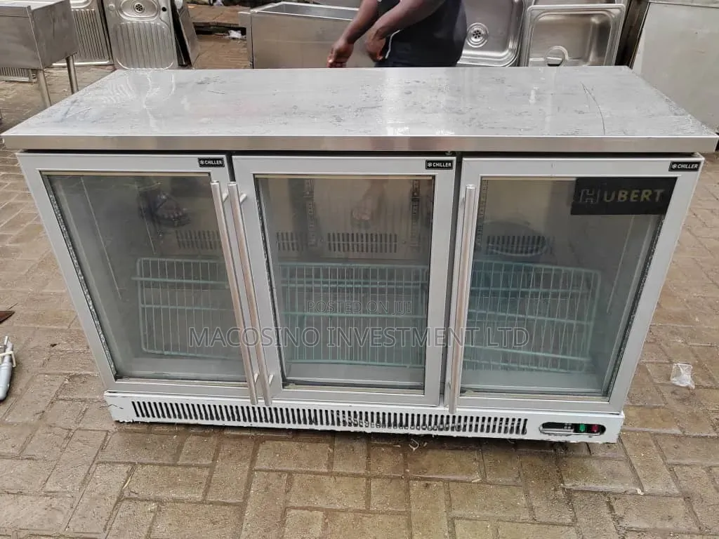 Hubert Commercial 3-Door Back Bar Cooler