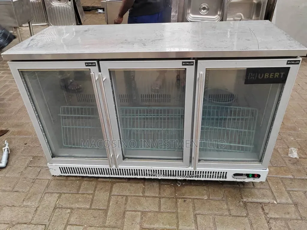 Hubert Commercial 3-Door Back Bar Cooler