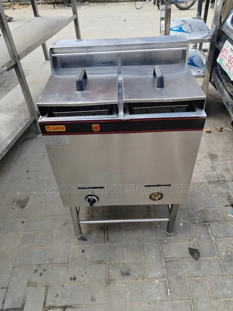 Stainless Steel Commercial Double Tank Deep Fryer