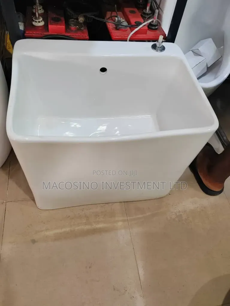 Ceramic Belfast-Style Utility Sink Designed for Laundry or Mopping