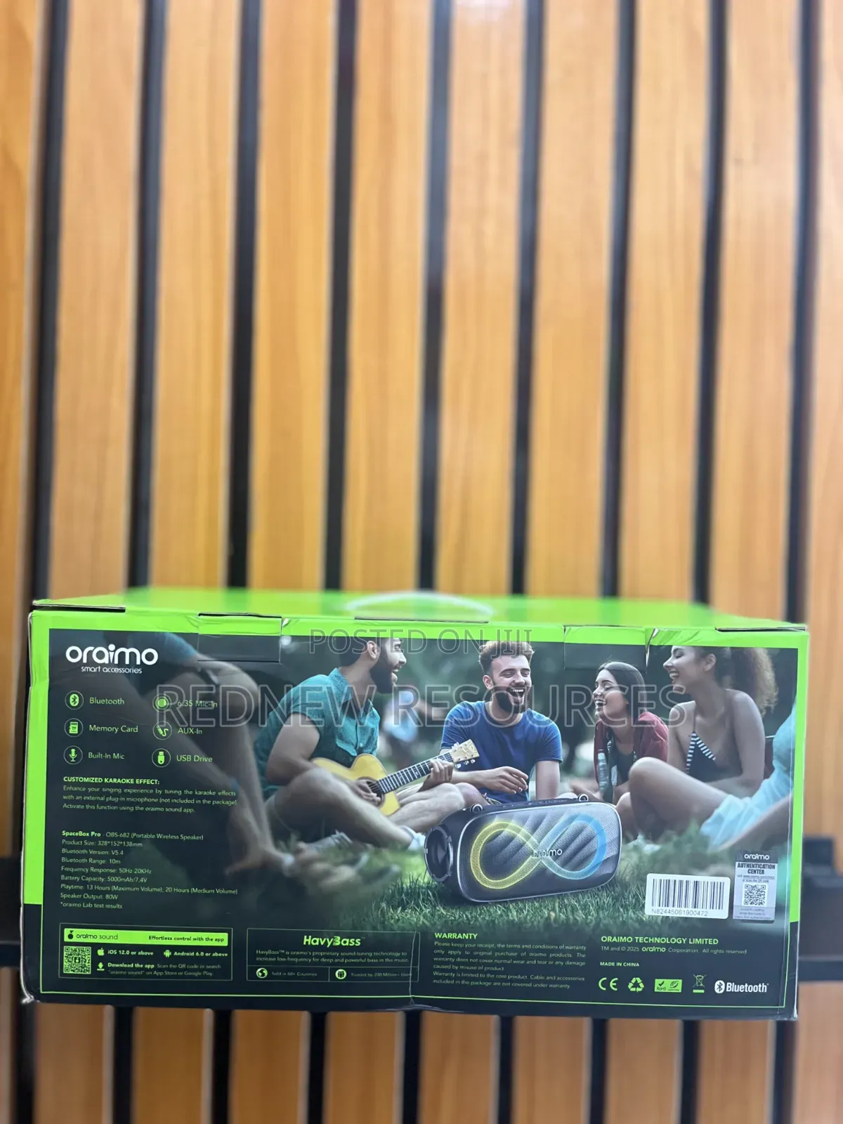 Oraimo Spacebox Pro Wireless Speaker – Deep Bass, Long Battery.