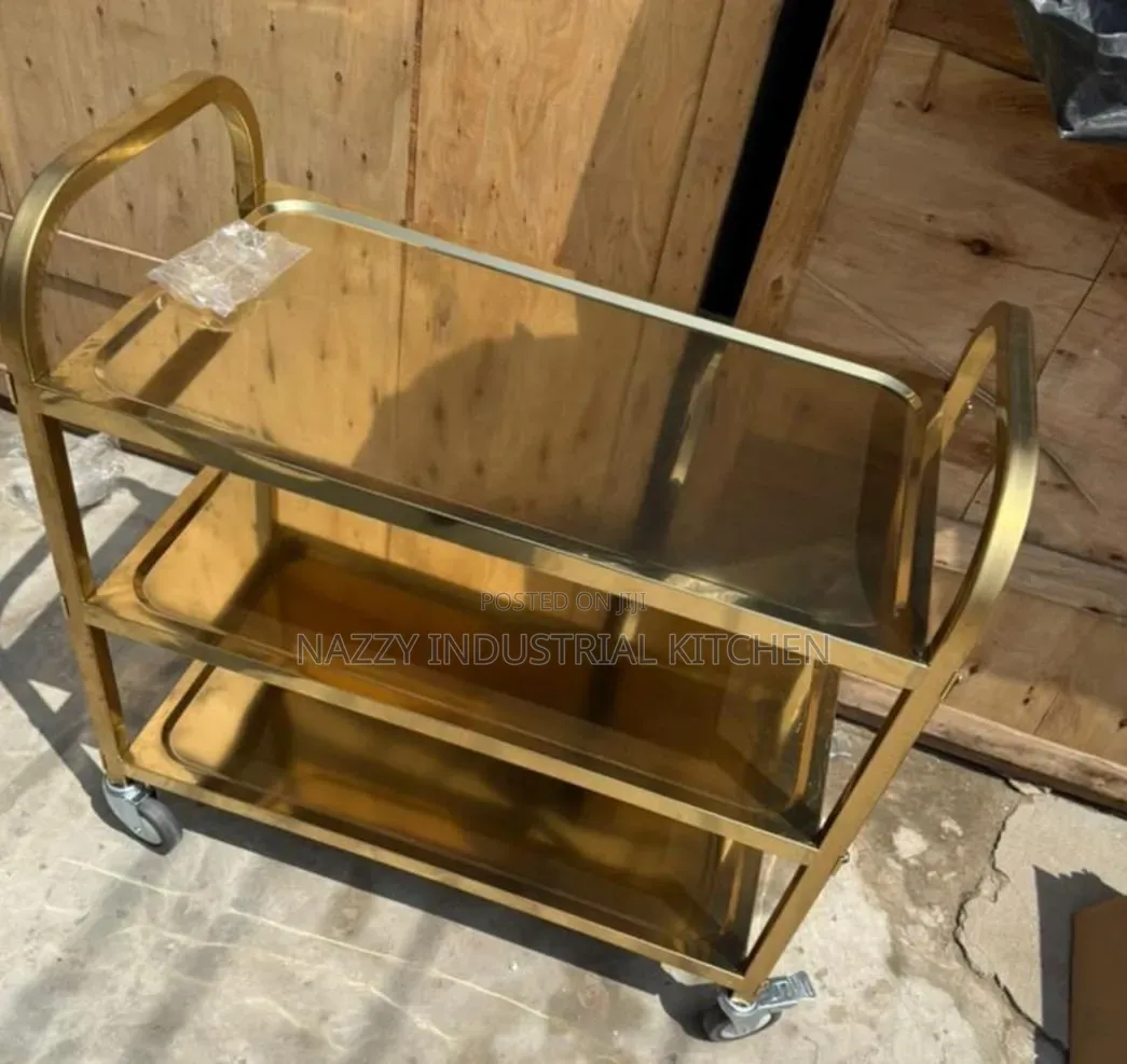 Food Trolley 3step Gold