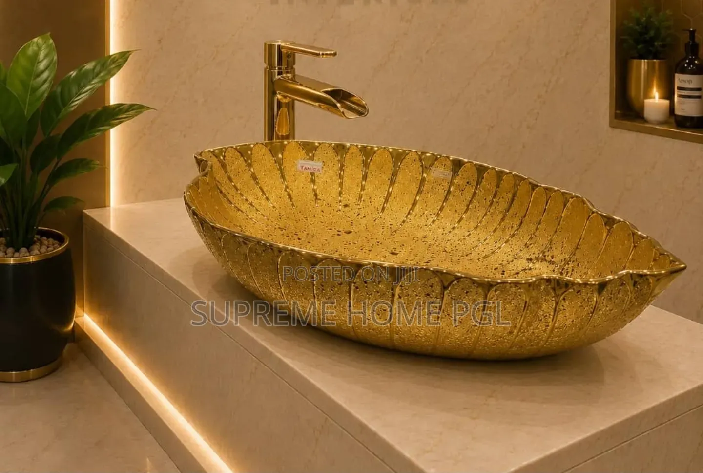High Quality Gold Vanity Basin