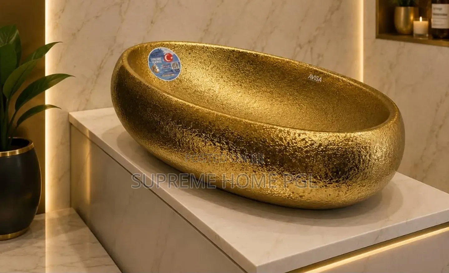 High Quality Gold Vanity Basin