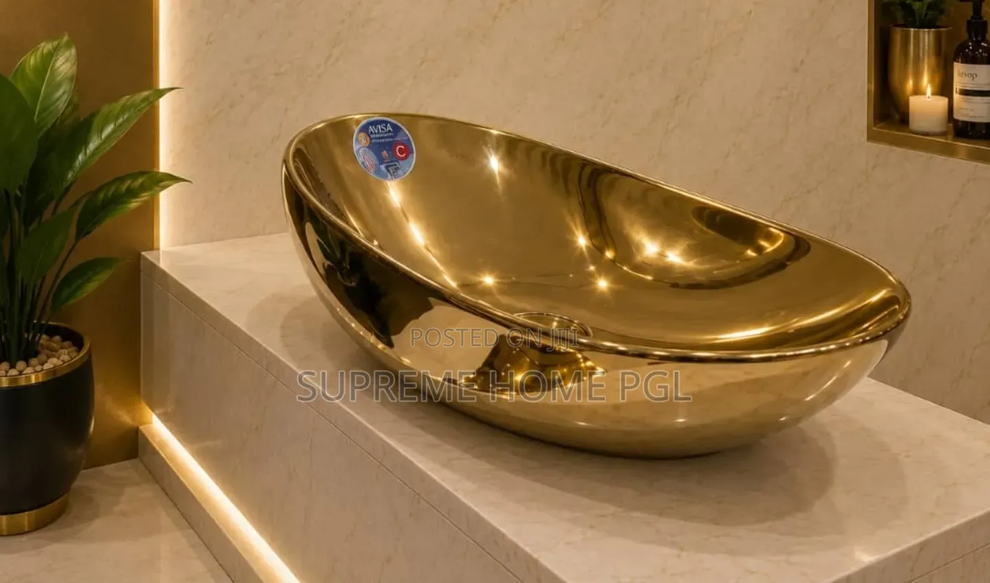 High Quality Gold Vanity Basin