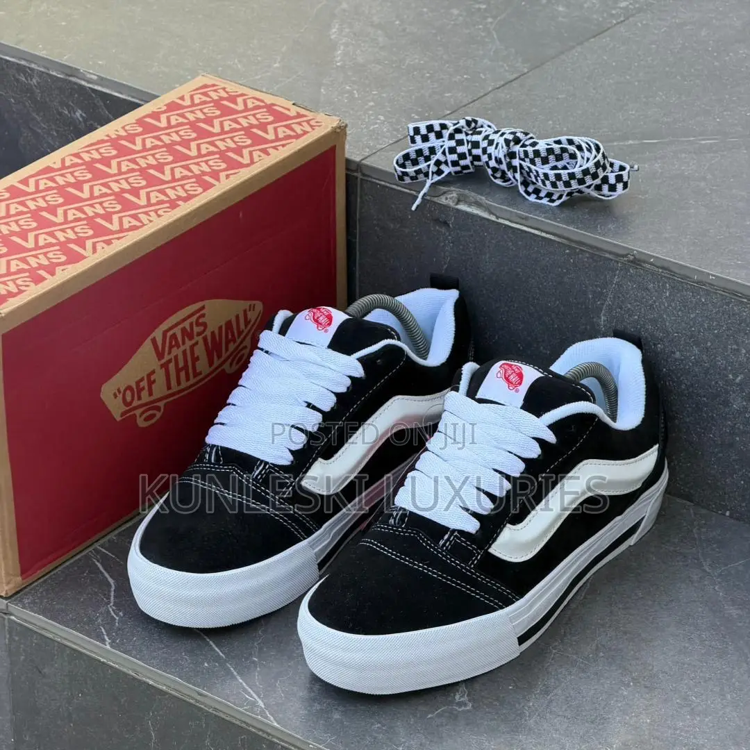 Original Vans Knu Stack Nostalgia Black / White Sneakers