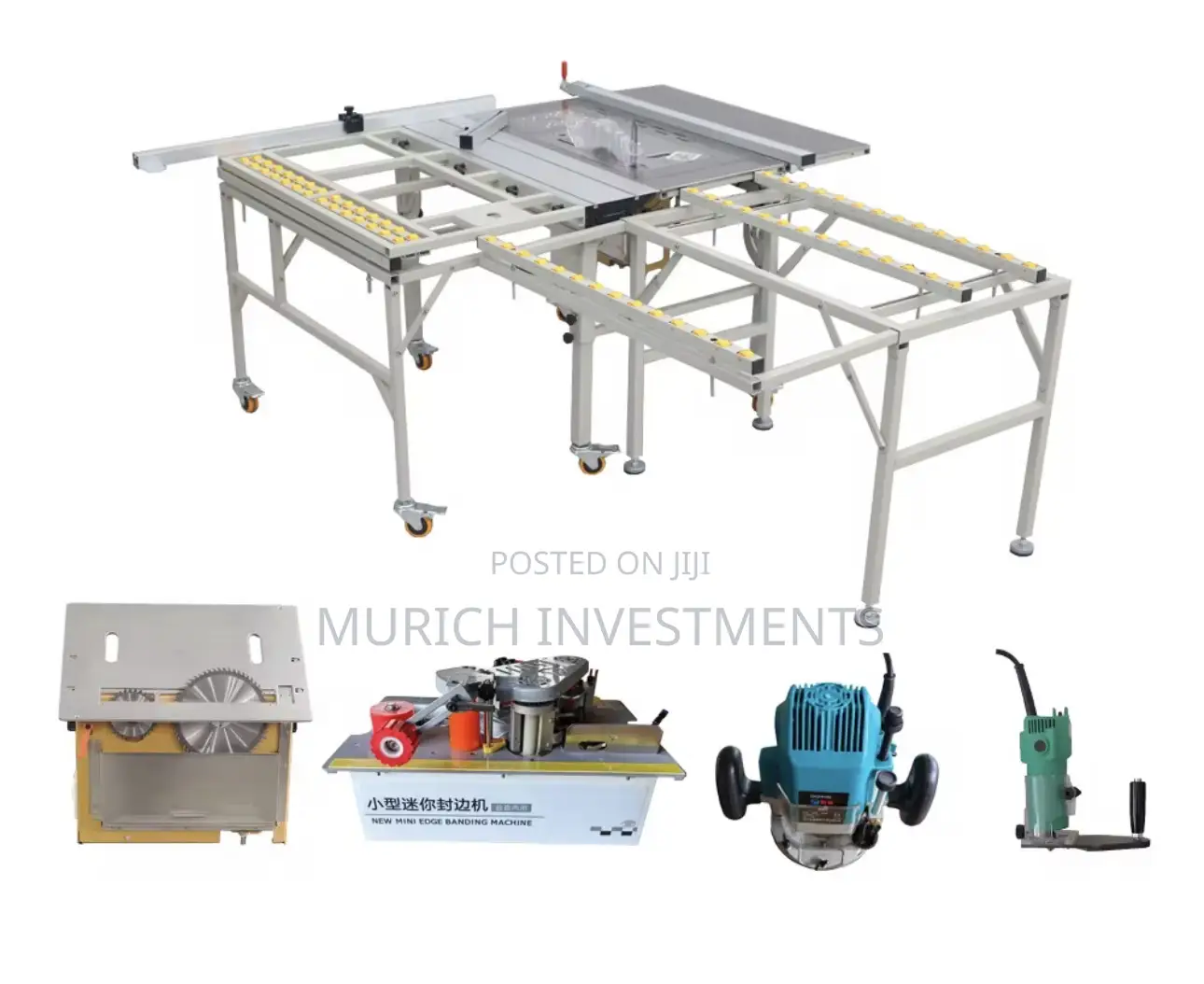 5-in-1 Sliding Table Saw With Edge Bander, Router Palm Router – 220v