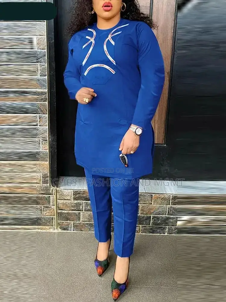 Embroidered Long Sleeve Dashiki Outfit