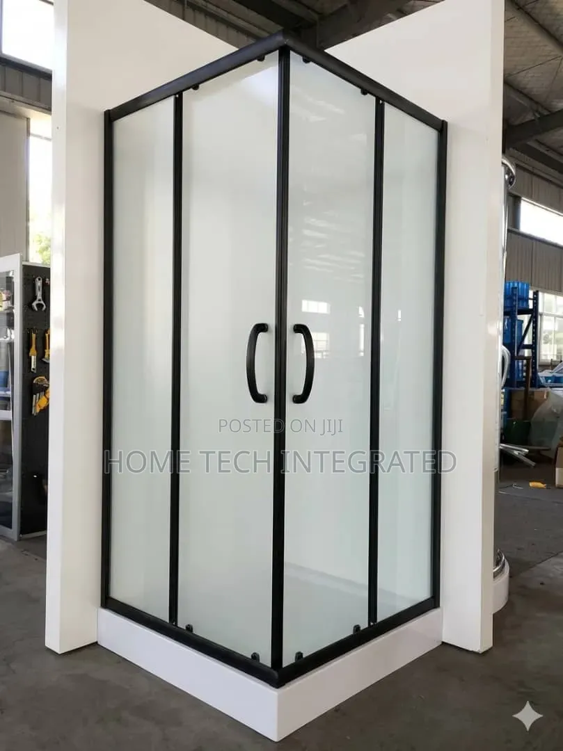 90x90 Shower Cubicle With Black Frame
