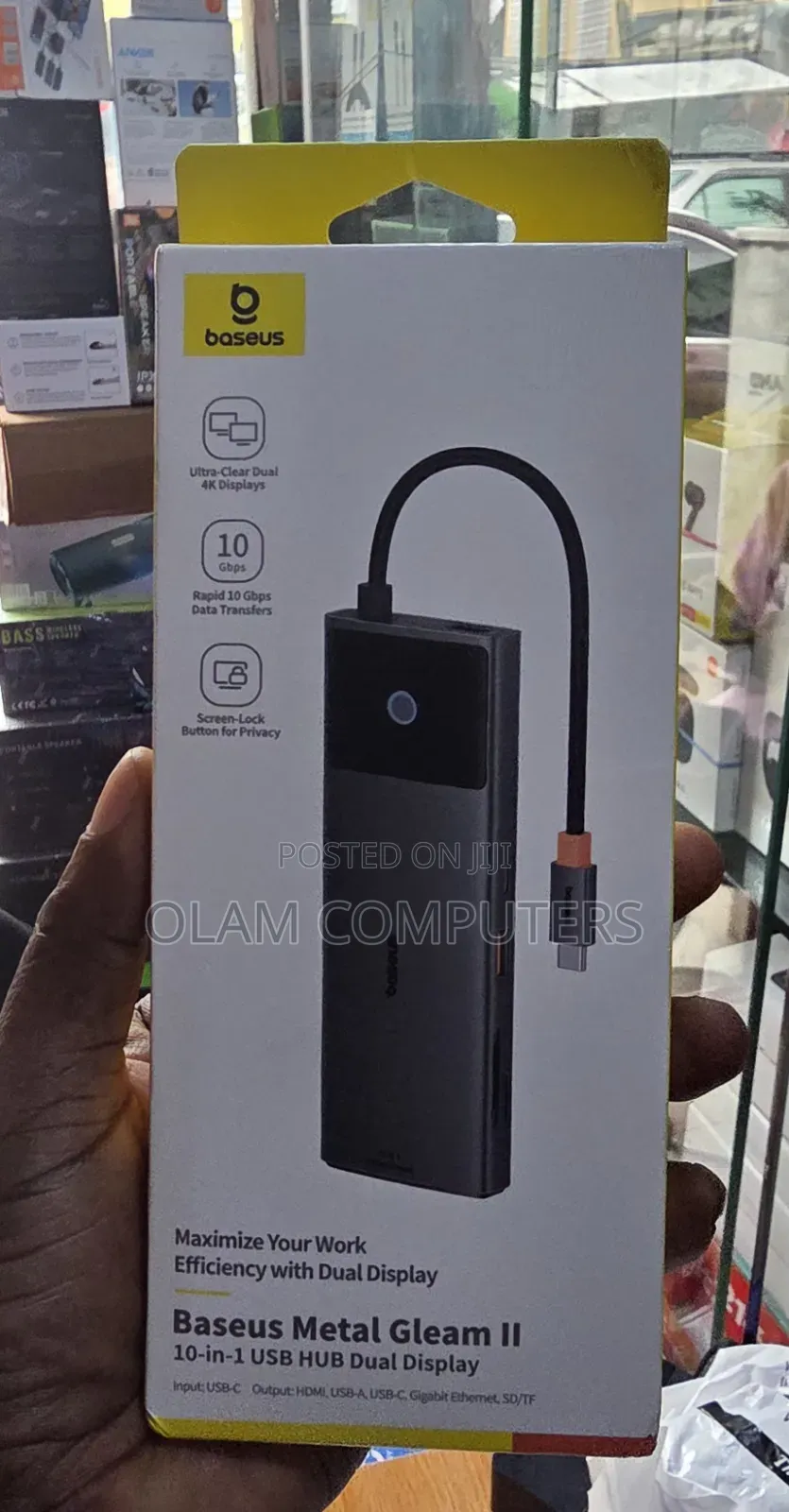 Baseus Metal Gleam 11 10-in-1 Usb Hub Dual Display
