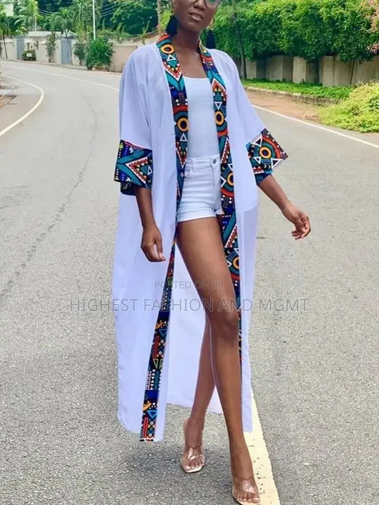 Long Chiffon and Print Dress