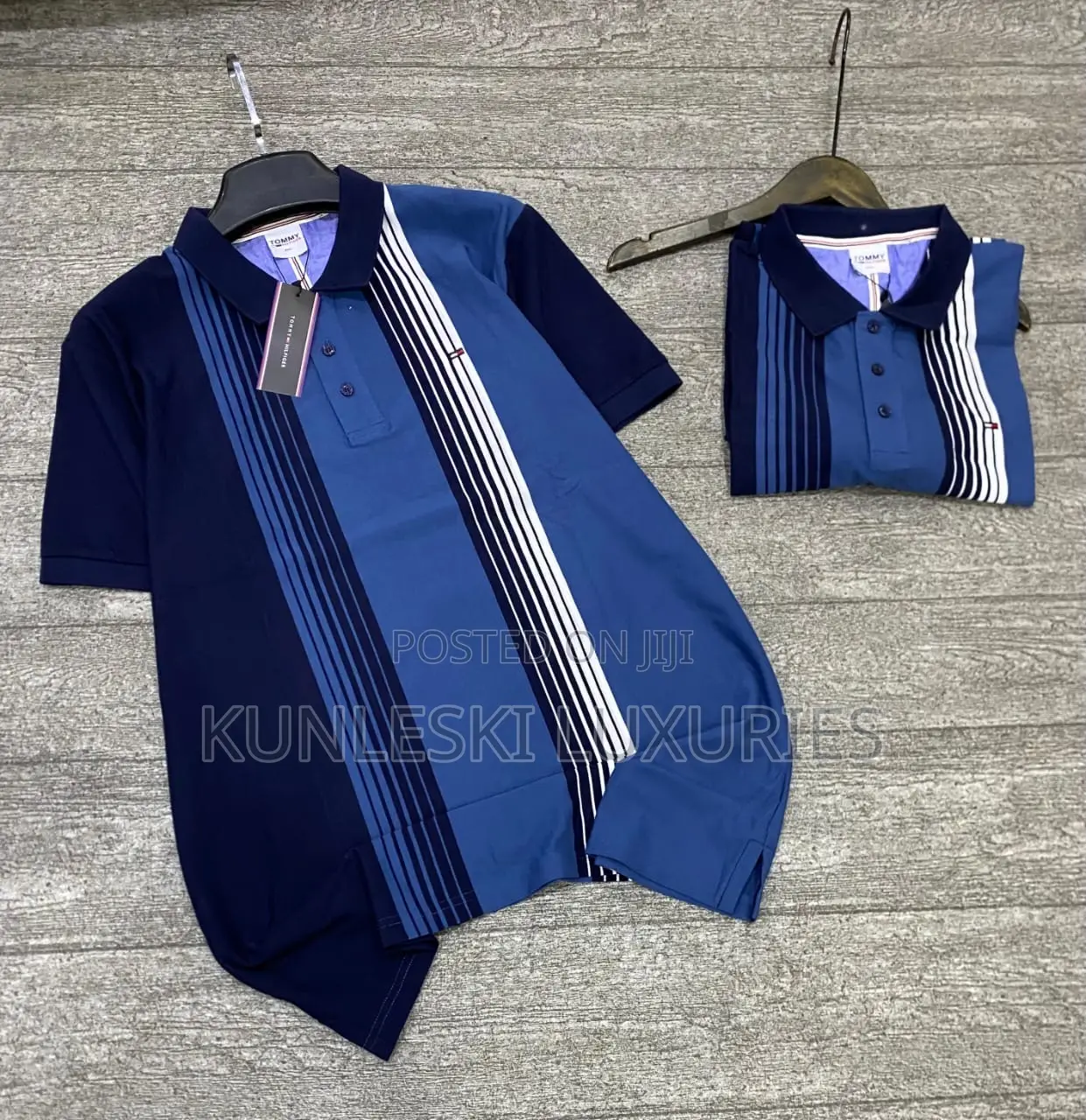 Original Tommy Hilfiger Polos Strip Collar Neck