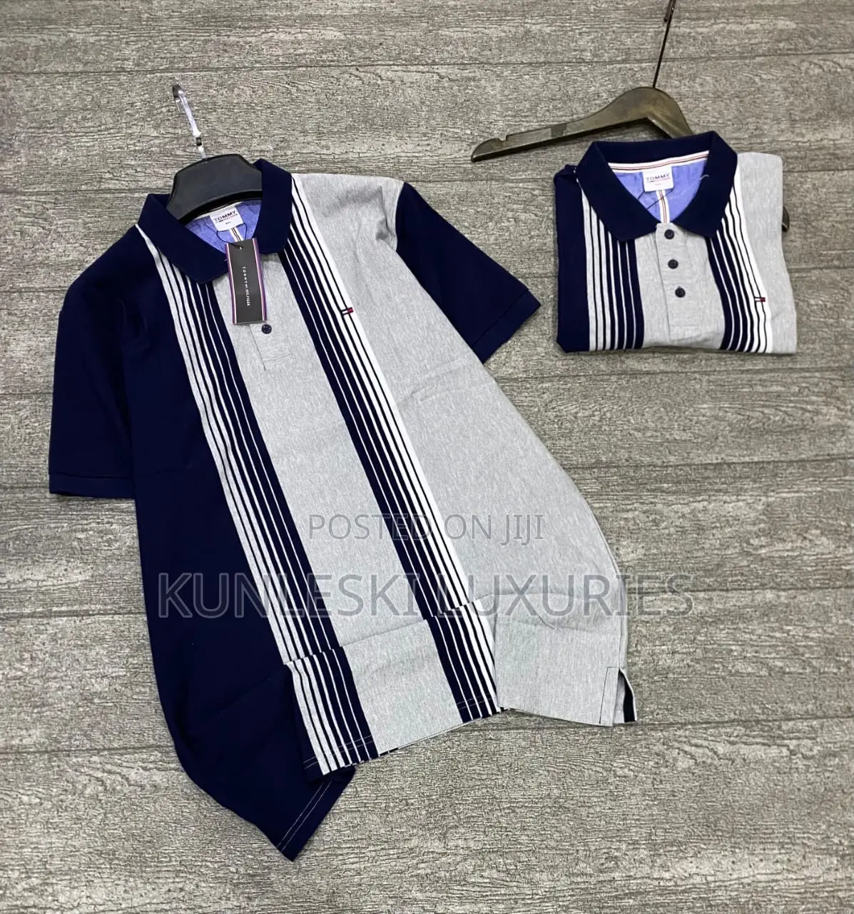 Original Tommy Hilfiger Polos Strip Collar Neck