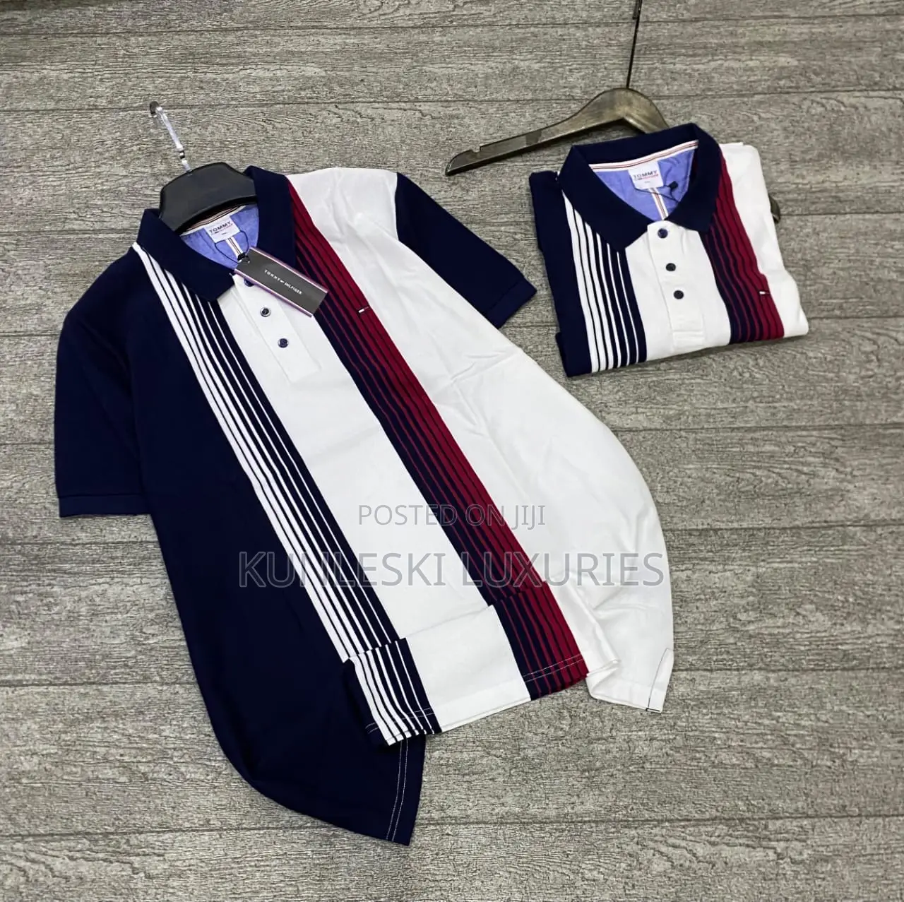 Original Tommy Hilfiger Polos Strip Collar Neck