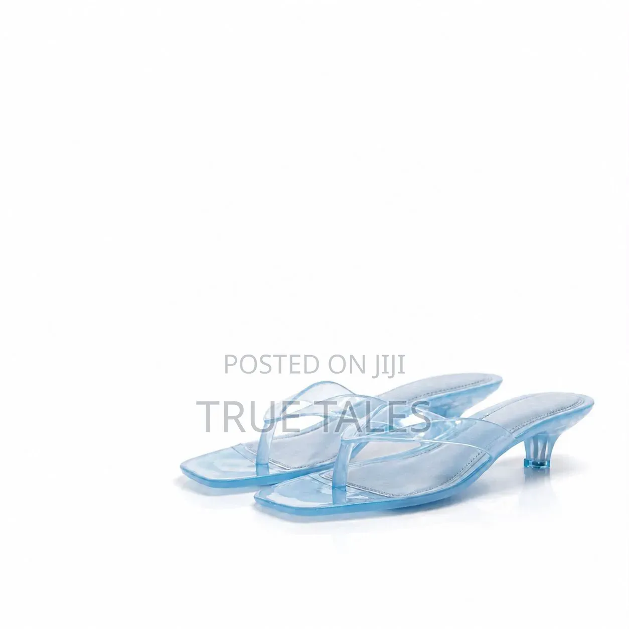 Transparent Glass Look Alike Kitten Heels Slippers. Phe. Sizes37-40