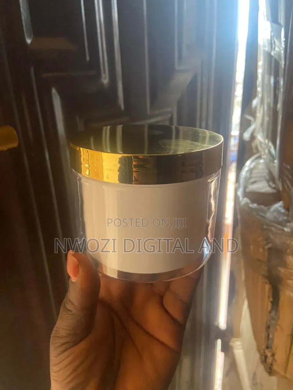 Double Jar With Golden Shining Cover