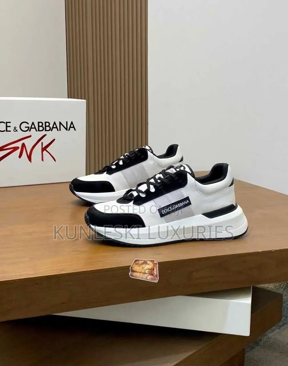 Original Dolce Gabbana Logo Urban Chunky White Logo Paris Sneakers