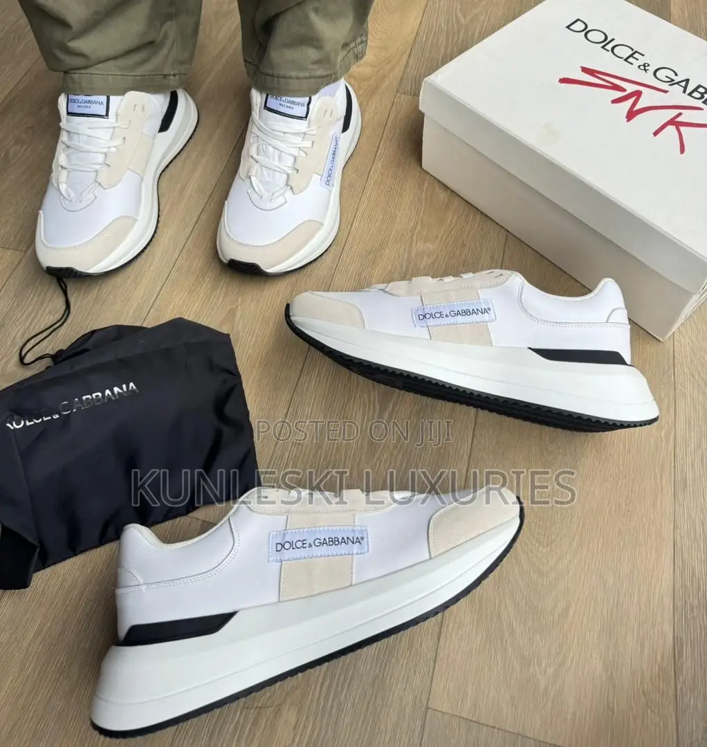 Original Dolce Gabbana Logo Urban Chunky White Logo Paris Sneakers