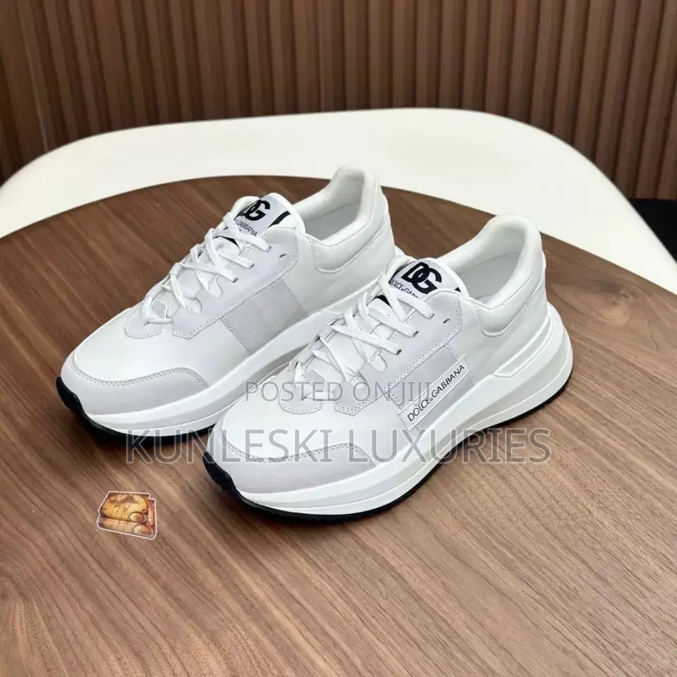 Original Dolce Gabbana Logo Urban Chunky White Logo Paris Sneakers