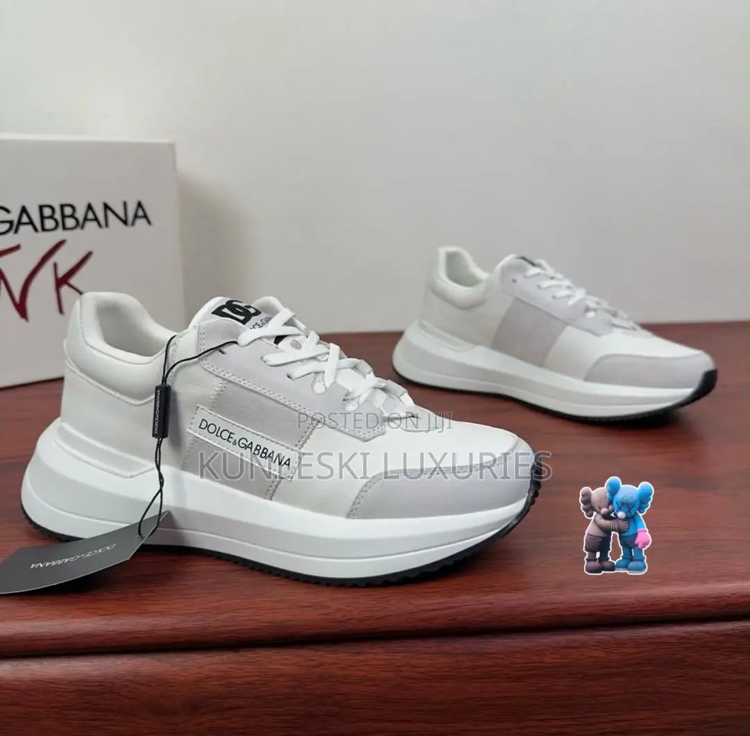 Original Dolce Gabbana Logo Urban Chunky White Logo Paris Sneakers