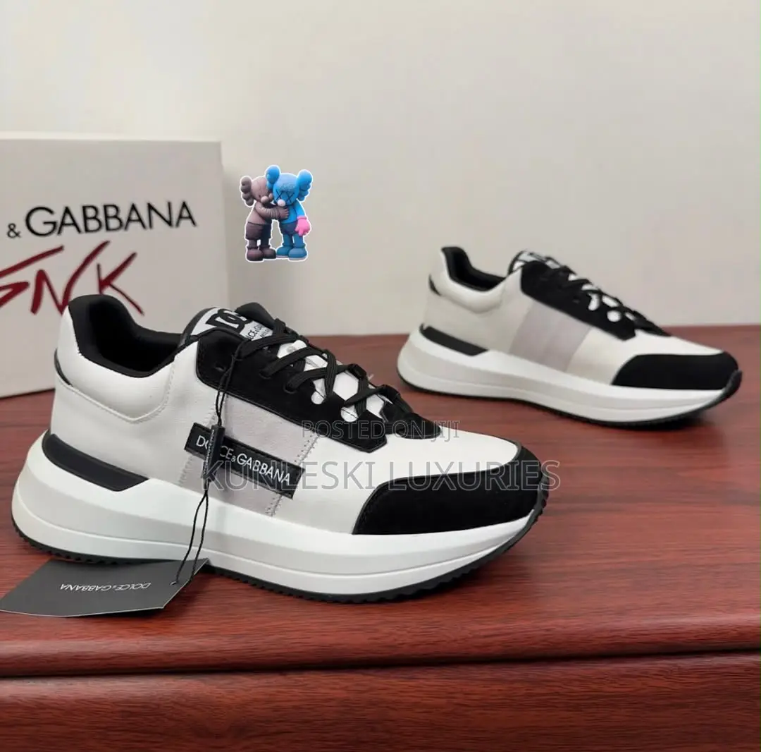 Original Dolce Gabbana Logo Urban Chunky White Logo Paris Sneakers