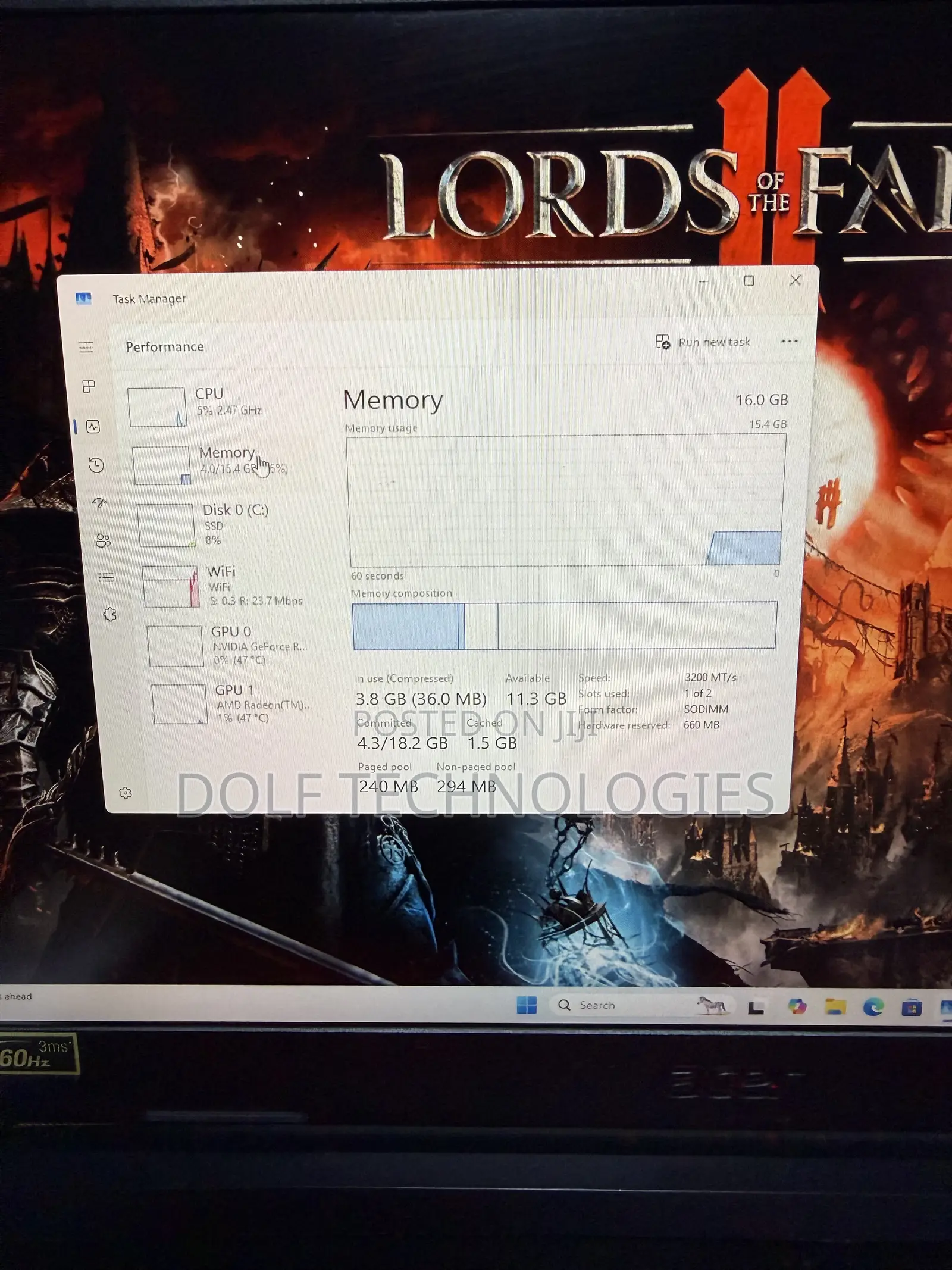 Laptop Acer Nitro 5 16GB AMD Ryzen 7 SSD 512GB
