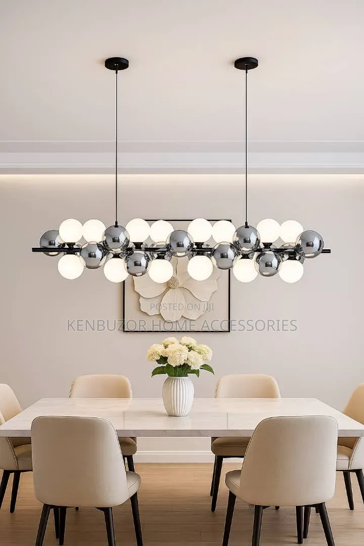 Long Multiple Glass Pendant Light Chandelier