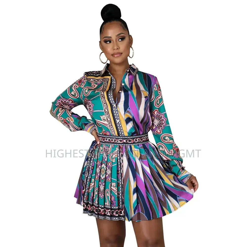 2 Piece Set African Chiffon Dress