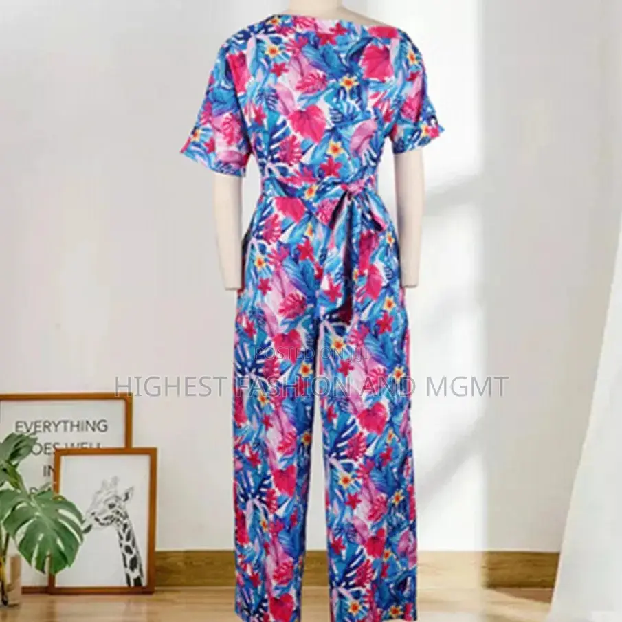 African Loose One Shoulder Jumpsuit