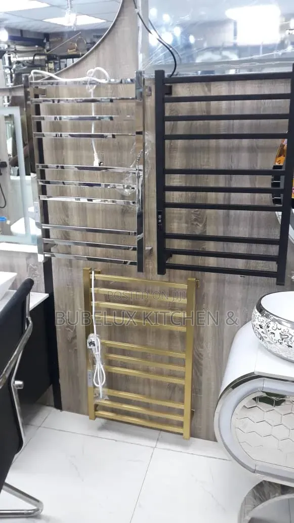 Electric Heated Towel Rail / Towel Warmer Rack-steel Gold Black Chrome