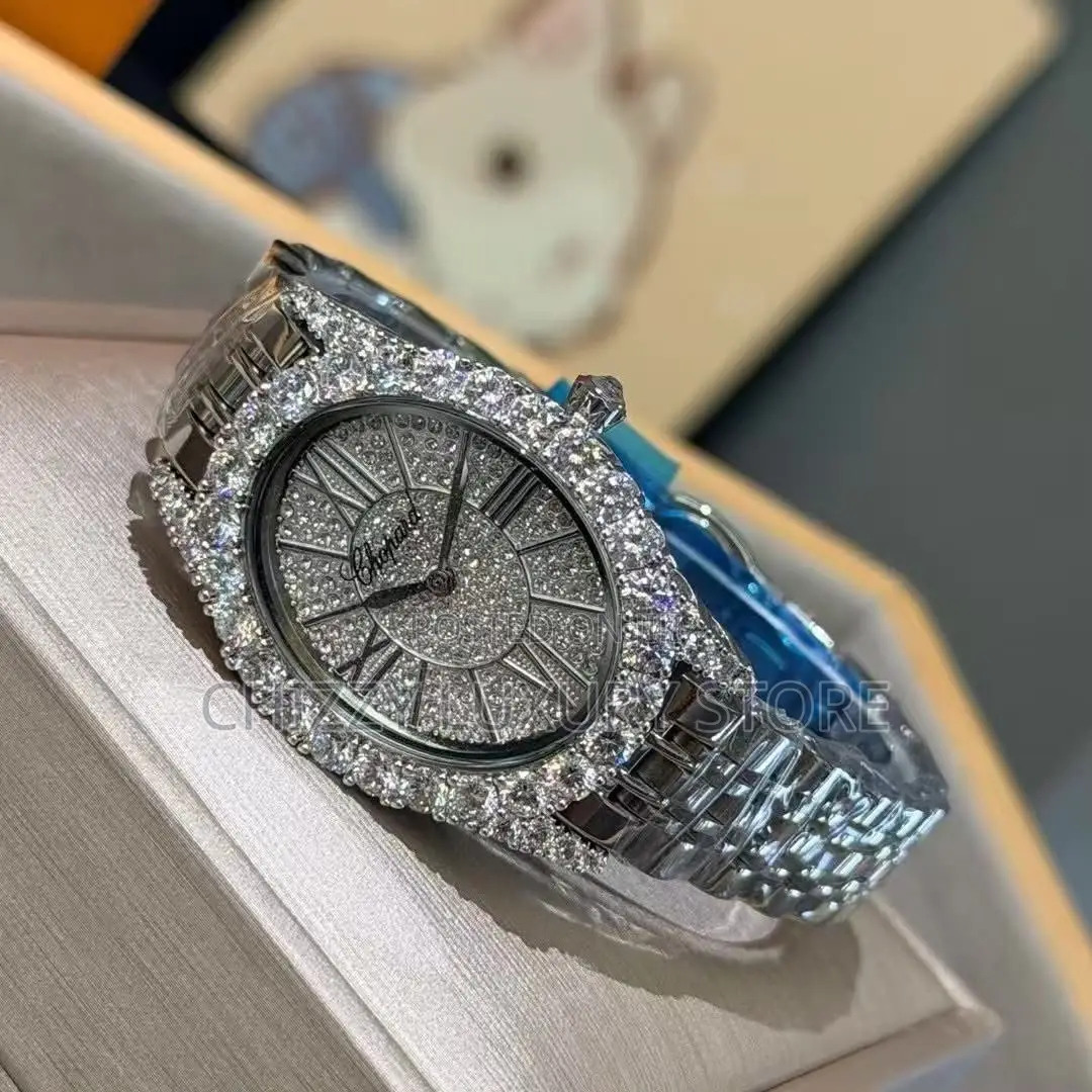 VVS Chopard Moissanite Diamond Quality Luxury Ladies Wristwatch