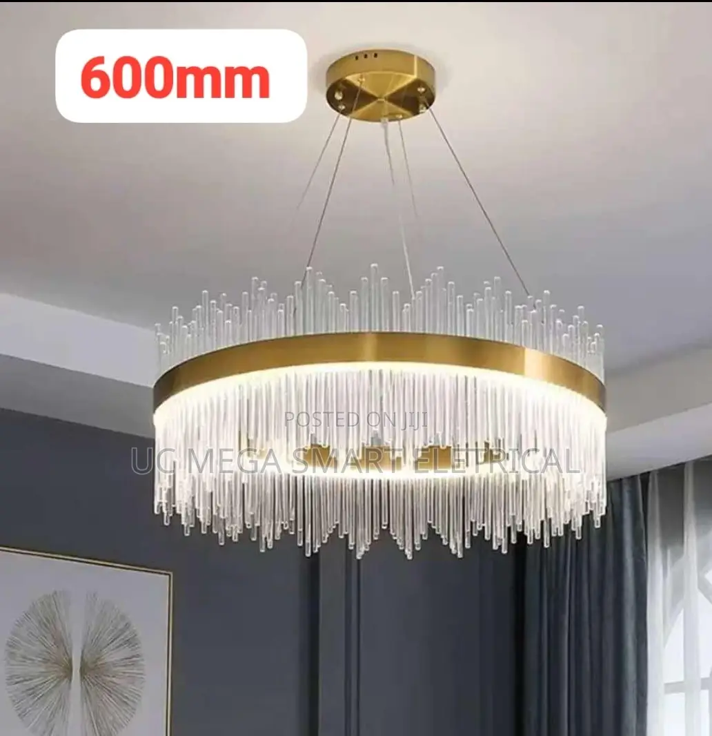 Modern Gold Led Crystal Chandelier With Adjustable Light for Bedroom