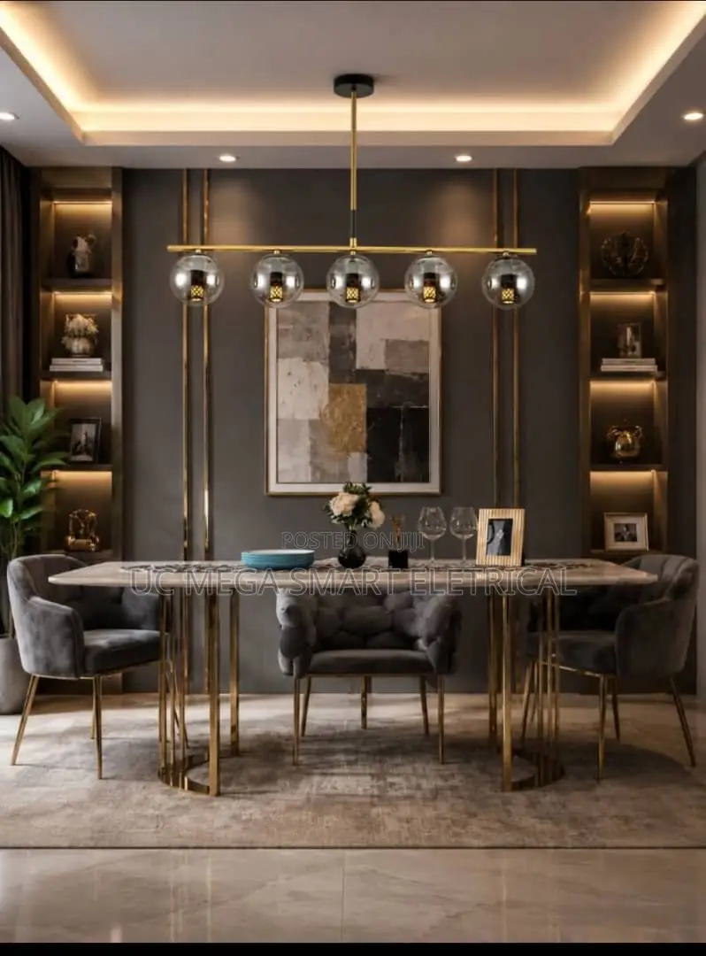 Nordic Minimalist Magic Bean Led Hanging Chandelier Bedroom