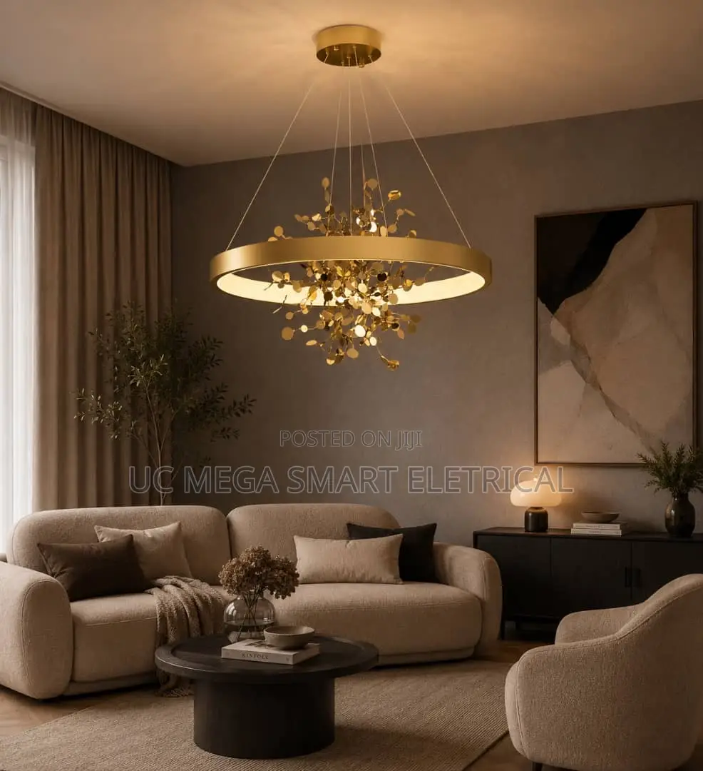 Medieval Bauhaus Copper Round Ring Circle Confetti Metal Led Pendant