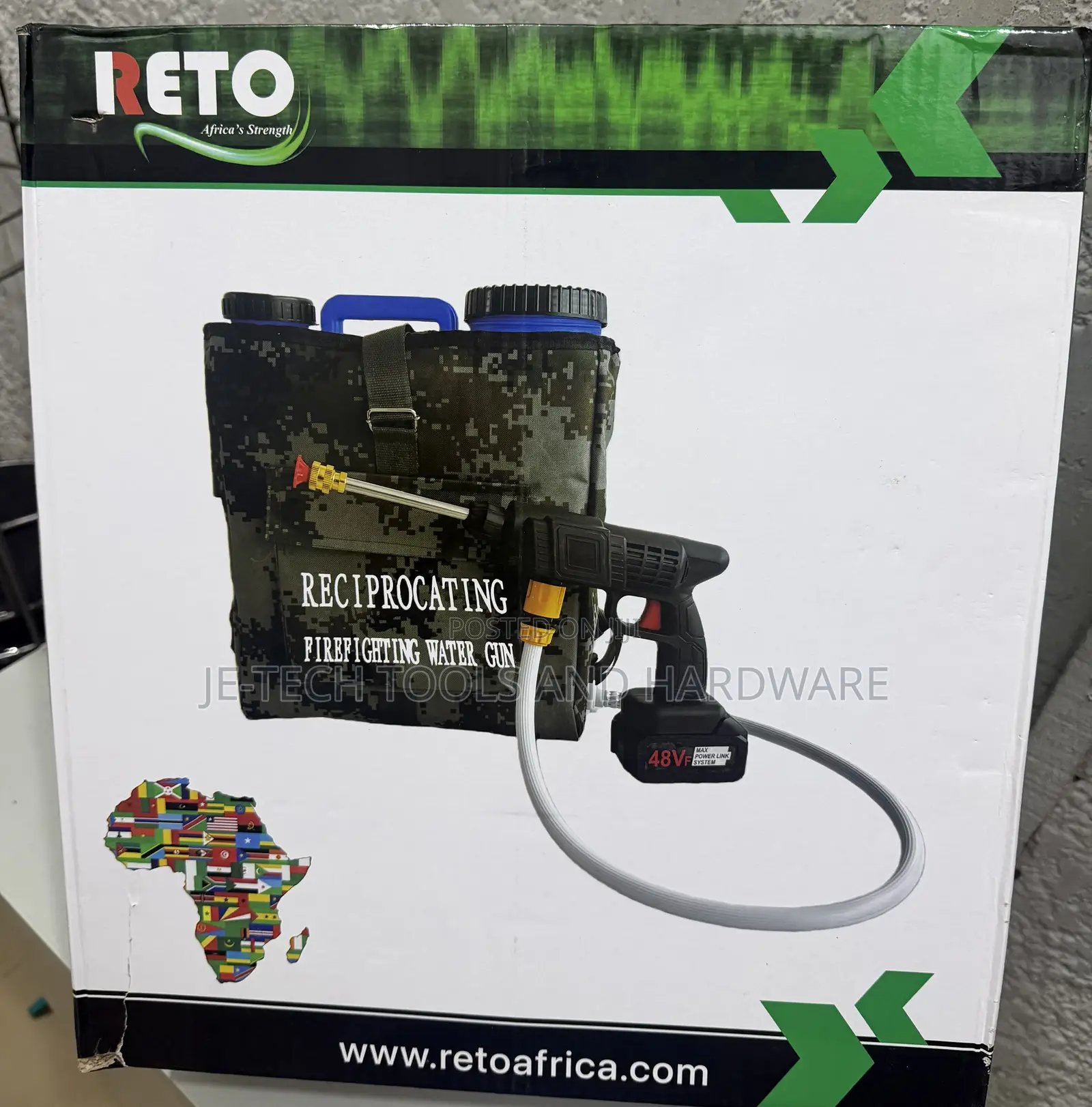 Reto-Branded 20-Liter Cordless Firefighting Water Gun