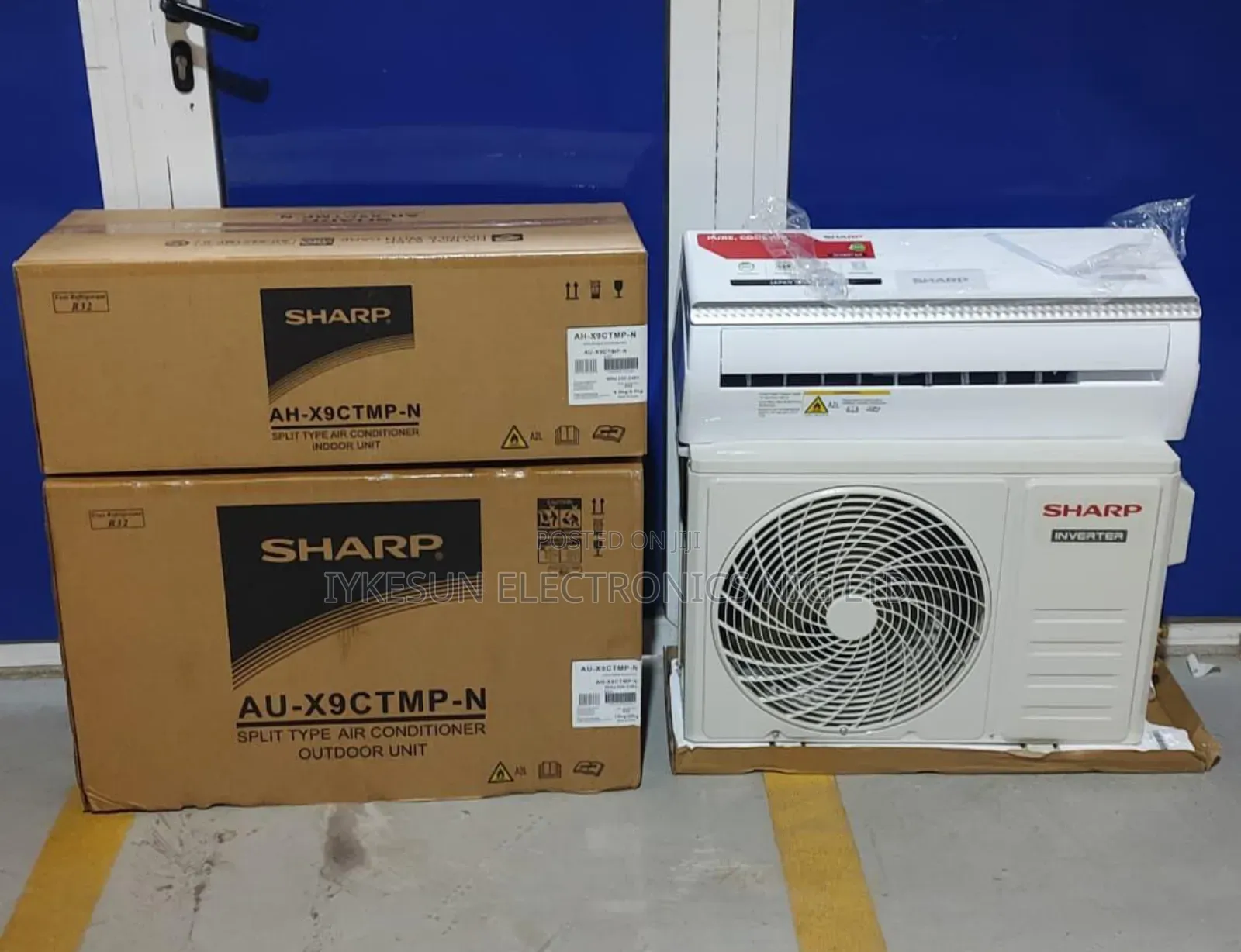 Original Sharp 1.5 Hp R410 Air Conditioner Split Unit (100%Copper Coil