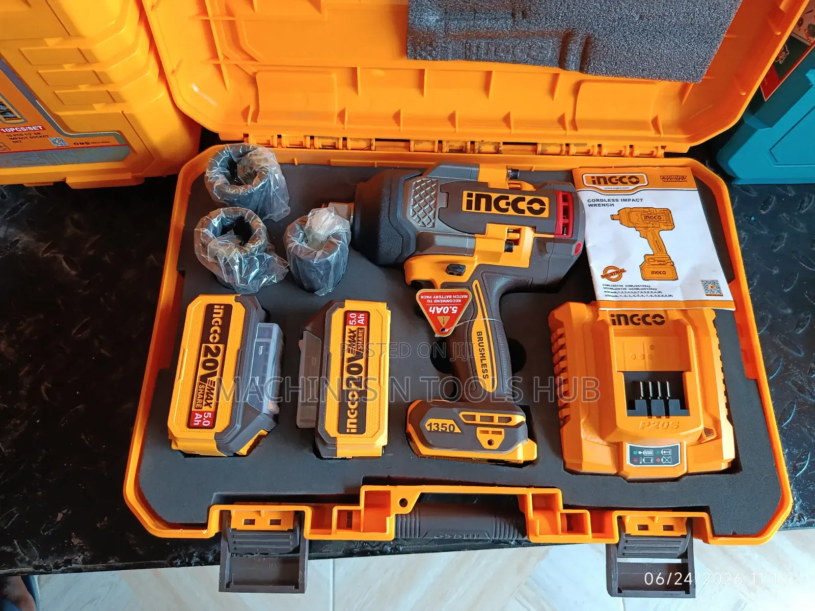 Ingco Ciwli20135 20v Brushless Impact Wrench Kit
