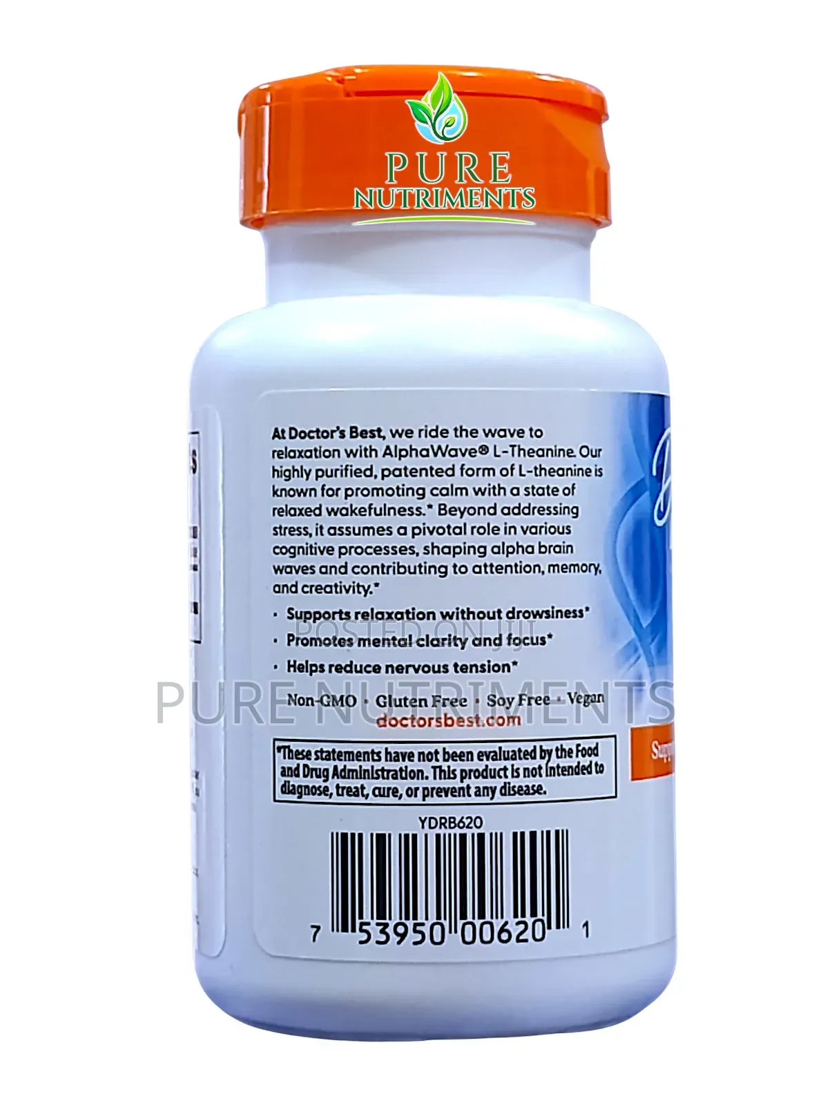 Doctor’S Best L-Theanine Alphawave 200mg 60 Caps_ Relaxation Clarity