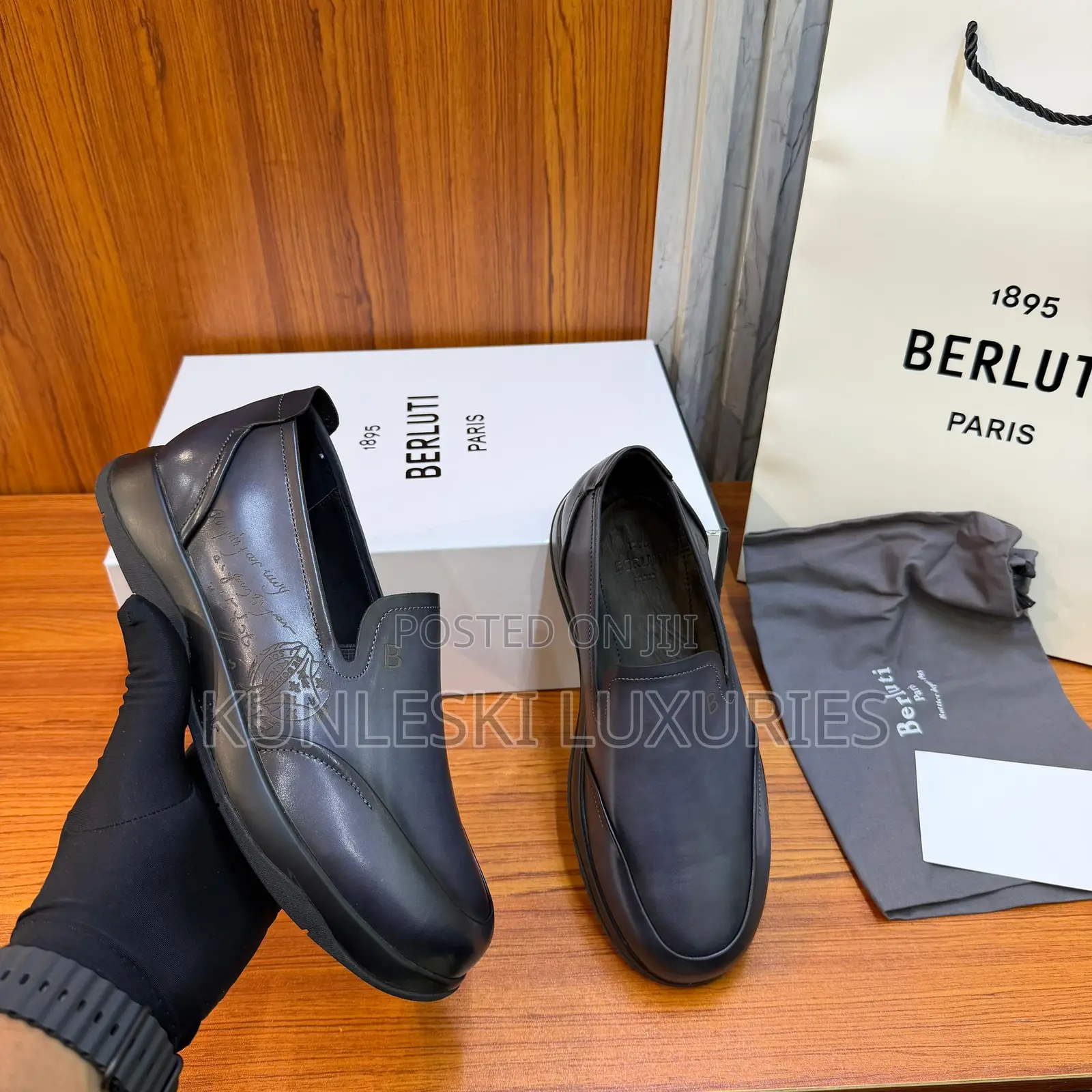 Original Berluti Fast Track Venezia Calf Loafers Leather Shoe