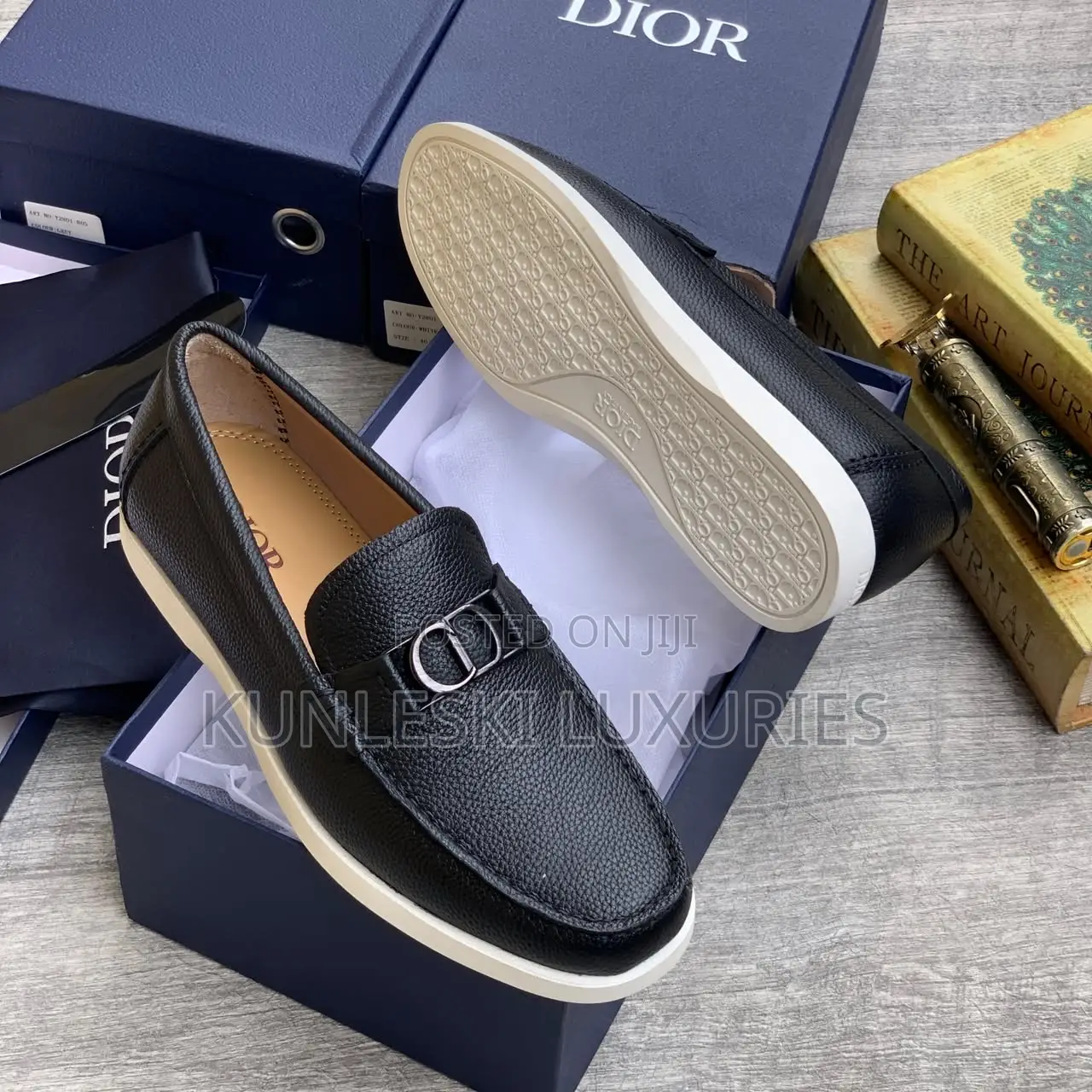 Original Dior Plain Loafers Leather Shoes in 5 Colors