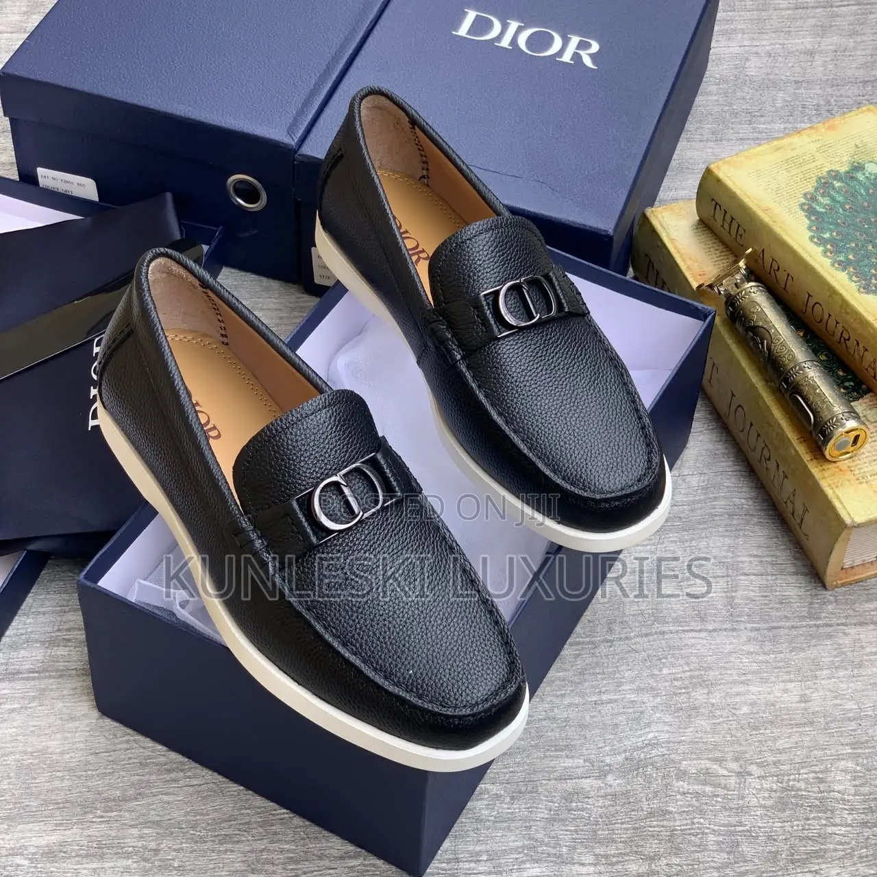 Original Dior Plain Loafers Leather Shoes in 5 Colors