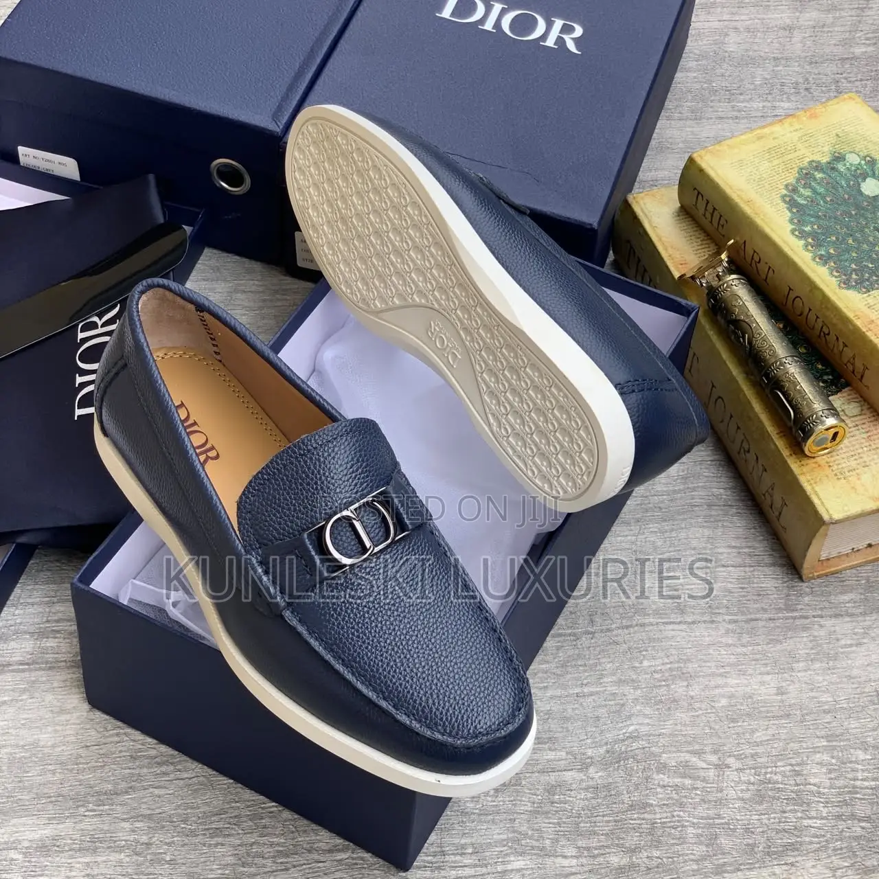 Original Dior Plain Loafers Leather Shoes in 5 Colors