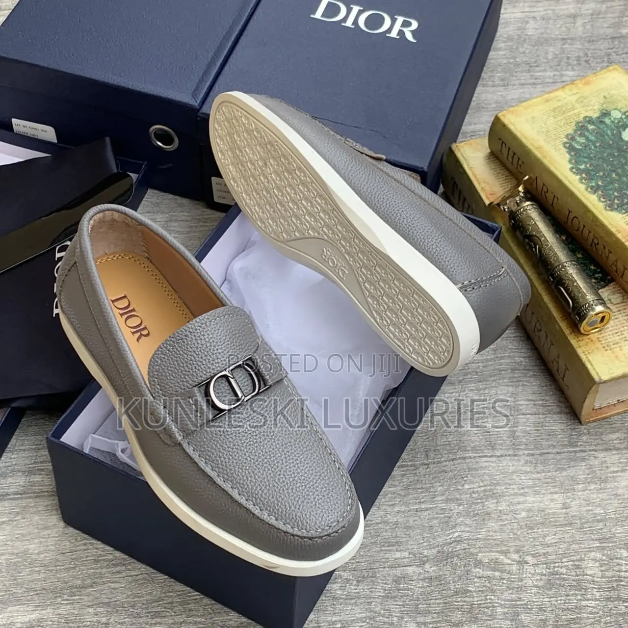 Original Dior Plain Loafers Leather Shoes in 5 Colors
