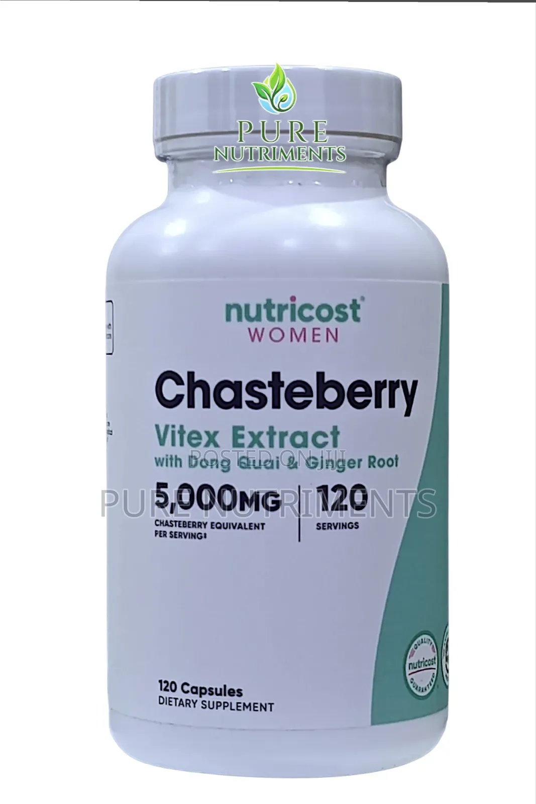 Nutricost Chasteberry Vitex 500mg Dong Quai Ginger 120caps