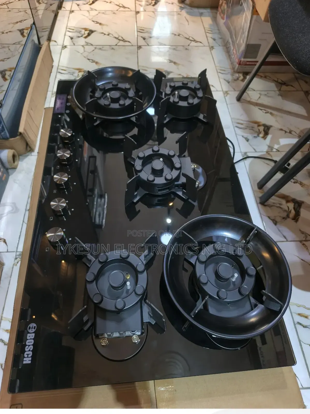 Original Bosch Built-in Cabinet 90cm Flips Up Automatic 5 Burners Gas